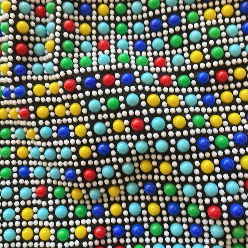 Multicolor Beaded Drawstring Bag - image 5